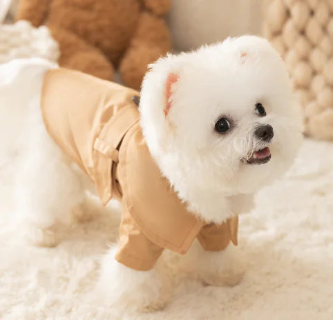 Chic Summer Dog Trench Coat - British Style