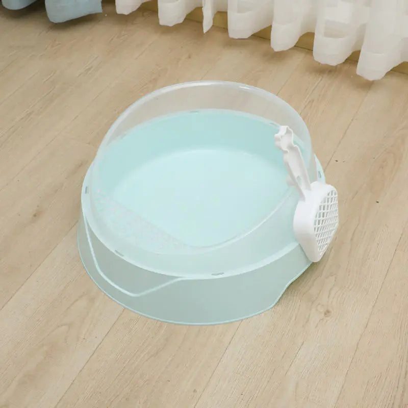 Round Deluxe Cat Litter Box with Scoop