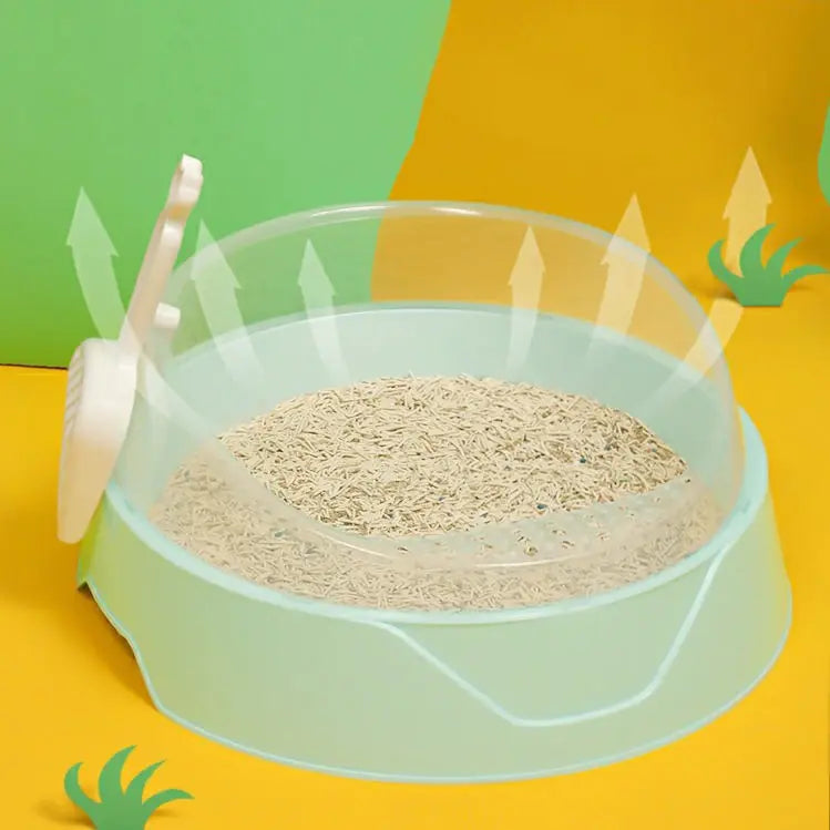 Round Deluxe Cat Litter Box with Scoop