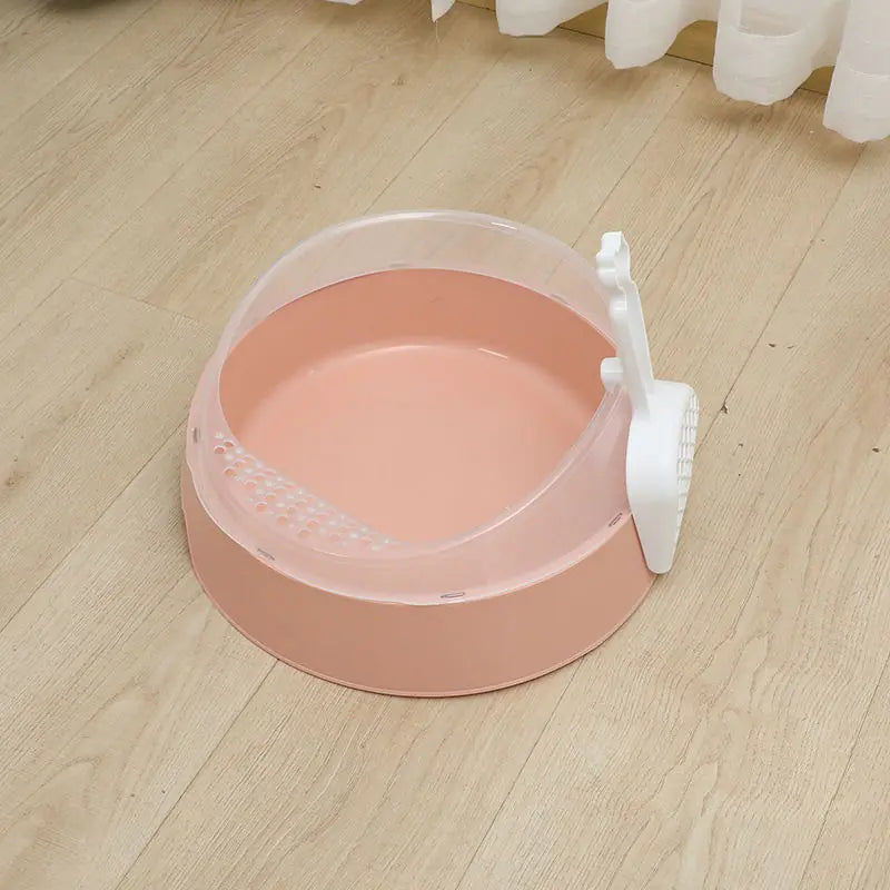 Round Deluxe Cat Litter Box with Scoop