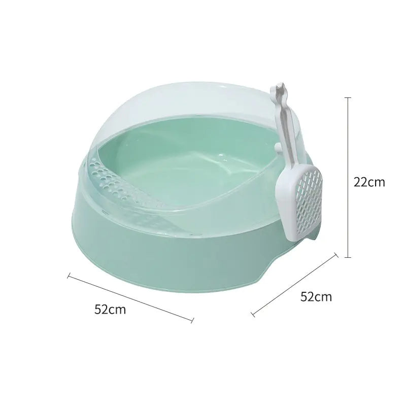 Round Deluxe Cat Litter Box with Scoop